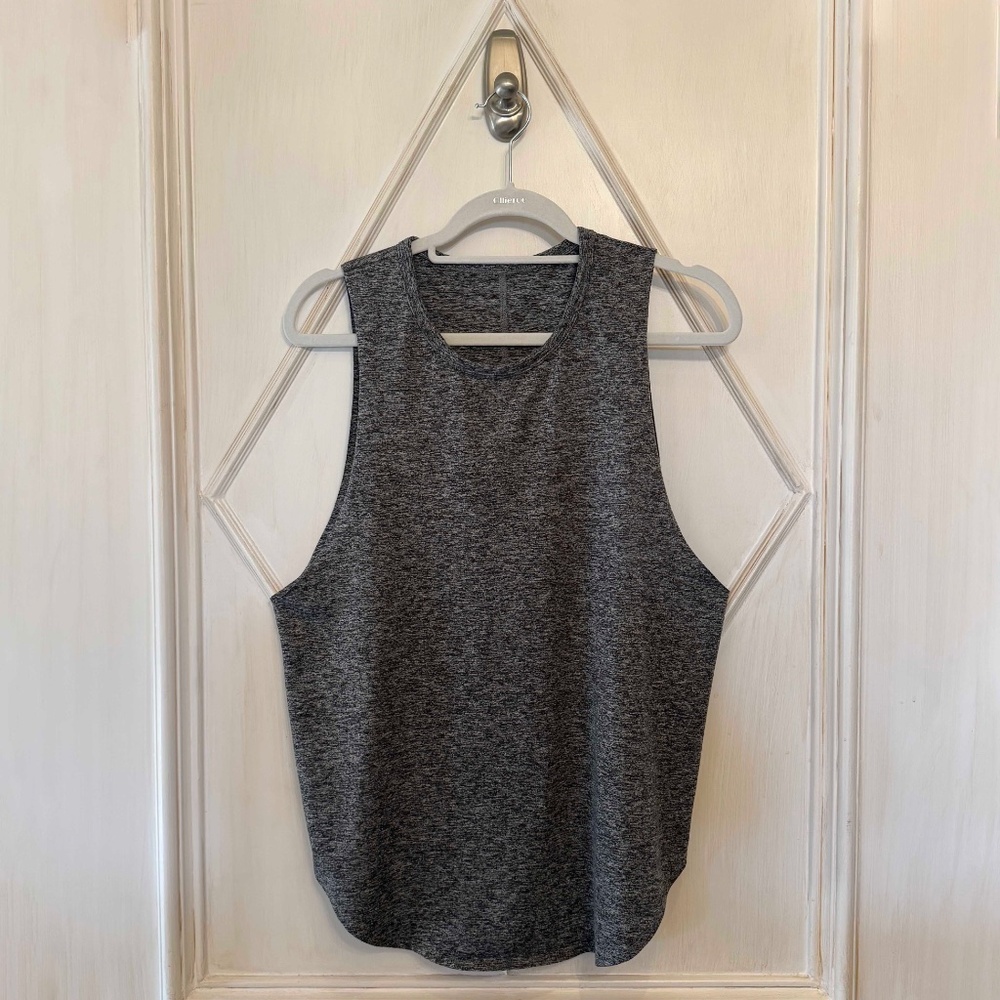 Strut This Black Space Dye Muscle Tank